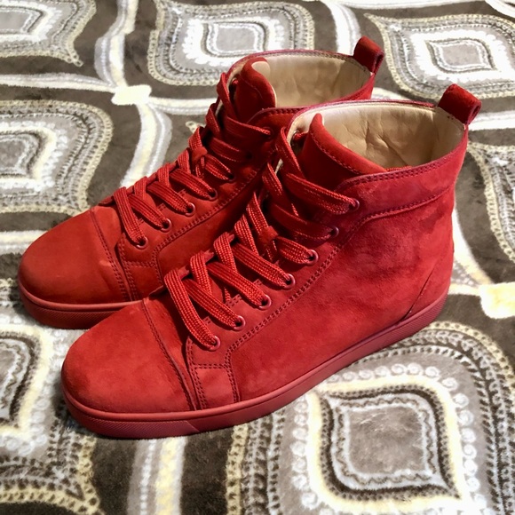 Worn 2 times indoors. Red bottom sneakers